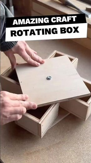 DIY Rotating Box Mechanism: Build a Stunning Wooden System with No Metal Rails (@takurou_seino)