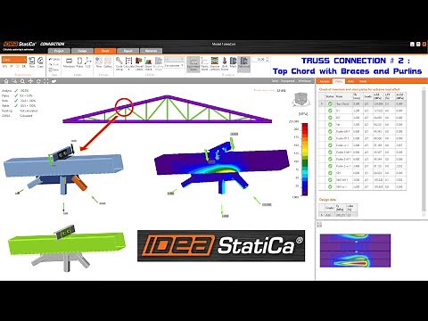 Truss Connection(Top Chord+Braces+Purlins)-Steel Connection Design Series using IDEA STATICA-Video 2