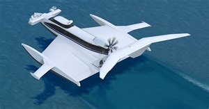 aquas is a flying ship moving passengers with speed up to 200 km/h