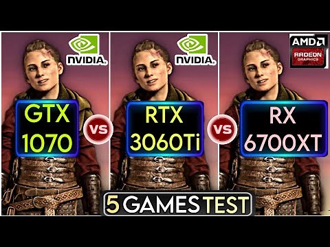 GTX 1070 vs RTX 3060 Ti vs RX 6700 XT | 5 Games Test | Gpu's War !