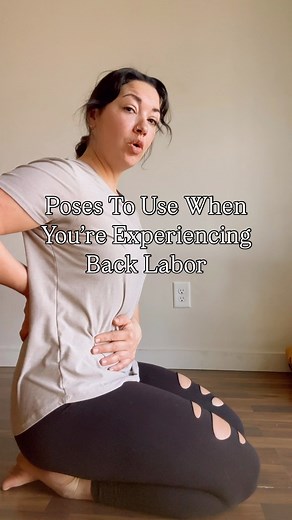 Ugh the dreaded back labor! Movement is your friend I labor so try these poses and see which one works for you. Don’t be afraid to go back to them again even if they didn’t work the first time.By doing a forward lean you are taking the pressure off the back and allowing the uterus to tilt forward. When your uterus contracts it tilts forward naturally so this will lesson the intensity of those contractions.Did you experience back labor before?#amybizalwellness #prenatalyoga #pregnancyyogateacher 