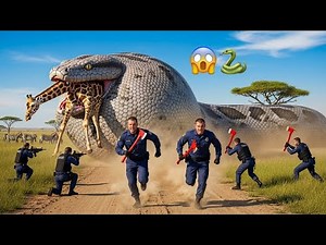 Giant Python Attacks Giraffe — Heroic Rescue Team Saves Its Life! 🦒🐍🔥