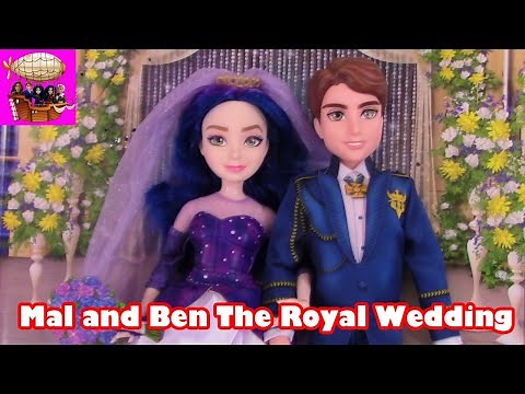Mal and Ben The Royal Wedding Disney Descendants | Character Review and Toy Opening Series