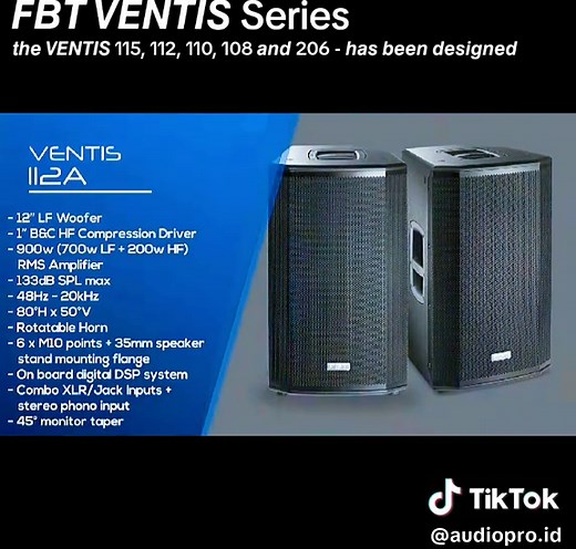 FBT VENTIS Series: Powerful Speakers Unleashed