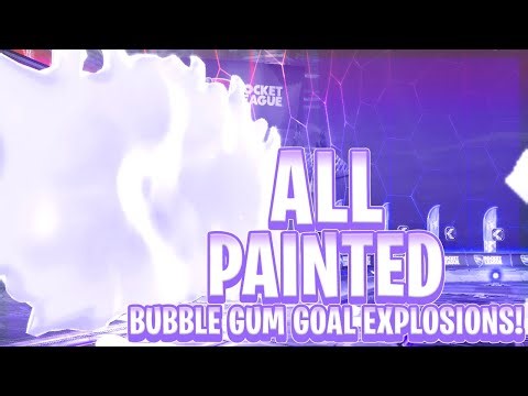 All Painted Bubble Gum Goal Explosion In Rocket League! (Season 13 Update)