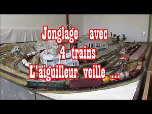 Réseau MÄRKLIN HO - jonglage avec 4 trains - 28-04-2020