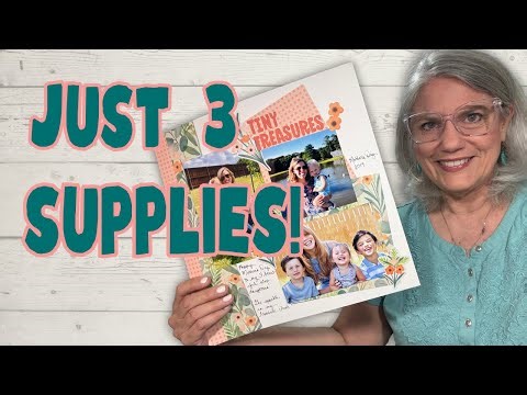 Easy Beginner Scrapbook Layout with Just 3 Supplies