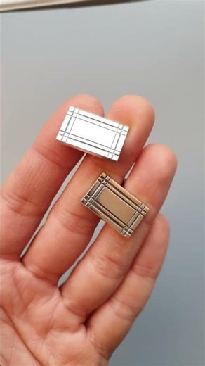 1960s Rectangle Modernist Silver Cufflinks from Finland #silver #cufflinks #vintagejewelry