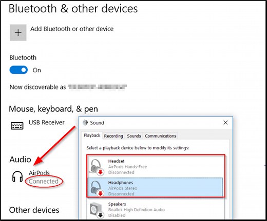 AirPods not working, keeps disconnecting and reconnecting on Windows 11 PC