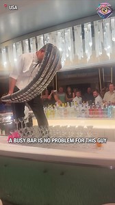Master mixologist pours 50 cocktails at once | Bright Side