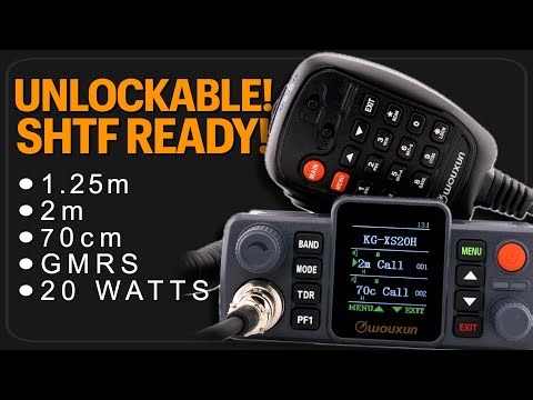 Wouxun KG-XS20H Unlockable SHTF Tri-Band Ham Radio - Prepper Radio For Ham Radio & GMRS