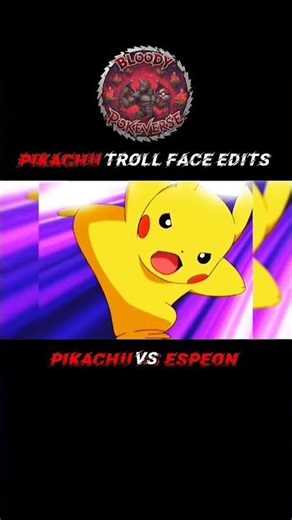 Pikachu troll face edits 😈☠️😎 #pokemon #pikachu #trollface #shorts