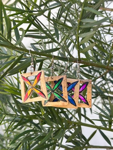 Hawaiian Design Jewelry Coconut Shell Plumeria Flower Hoop Hollow Dangle Earrings - Etsy