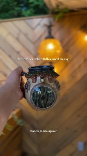 Our Backyard Hobbit Hole 🌿👣🍄 One of my favourite places we’ve created in our bungalow. Thank you so much Burrowing Owl Pottery for making this beautiful mug for me modelled after our DIY Hobbit Hole. 🥰 I’m blown away at how much love and detail went into making a miniature replica of our backyard build. Very special! 🤍Follow @onceuponabungalow for more Magical DIY projects! #diy #backyard #woodworker #woodworking #hobbit #hobbithouse #hobbithole #theshire #hobbiton #hobbitonmovieset #hobbit