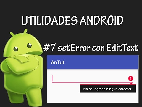 Android Studio - Crear un mensaje de error con SetError