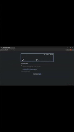 Enjoy chrome DINO game and trick have in description.