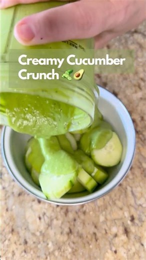 Creamy Cucumber Herb Salad with Avocado Dressing 🥒🥑✨