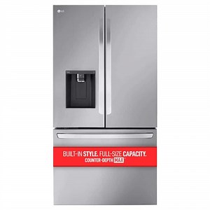 Check The Home Depot's Q&A Before Buying: LG 26 cu. ft. Smart Counter-Depth MAX French Door Refrigerator with Dual Ice Makers in PrintProof Stainless Steel