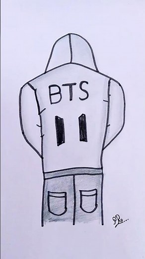 Easy BTS Drawing,Step-by-Step #easydrawing #tutorial #bts