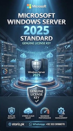 Microsoft Windows Server 2025 Standard | Genuine License Key 🔐