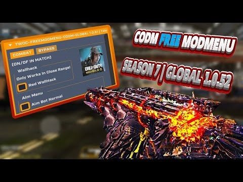 CODM FREE MOD CHEAT SEASON 7 (GLOBAL VR 1.0.52) - WALLHACK & AIMBOT & SKIPTUTORIAL