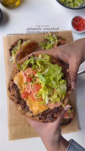 242K views · 9.9K reactions | Jalapeño smashed cheeseburger tacos...