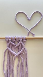 Macrame heart pattern 💜 • A slower tutorial for this can be found on my YouTube • All links are located in my bio included my YouTube, exclusive cord discount, my macrame book, Etsy shop, and more! • #macrame #macrameartist #macrametutorial #macrameheart #macramepattern #macramedesign #macramelove #fiberart #macramecommunity #diymacrame #handmadecraft #angscraftsncreations | AngscraftsnCreations Macrame