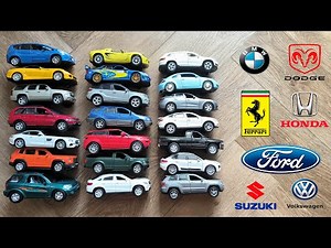 Learn Famous Car Logos With Miniature Model Cars: Honda Ford Dodge VW Lexus BMW and Many others