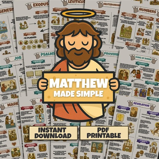 Matthew Bible Study Guide: Visual New Testament Summary (PDF Download - Etsy
