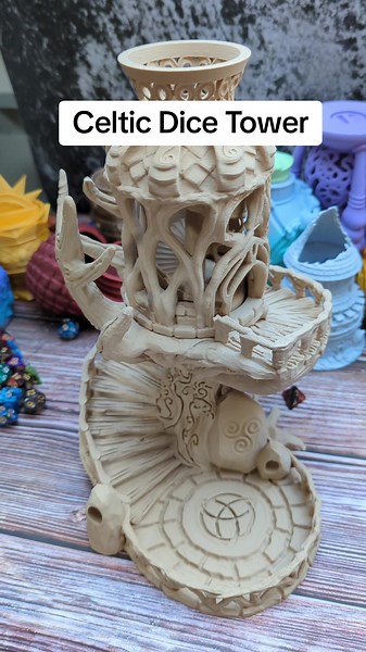 Celtic Dice Tower for Tabletop RPG Adventures