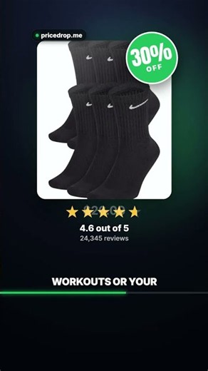 Nike Everyday Cushioned Crew Socks 6-Pack 30% OFF — Just $18.20