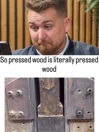 Watching wood turn into engineered lumber is pretty wild. Video from: @trendtok_hubb_1 #reaction #reactionvideo #constructionlife #Tools