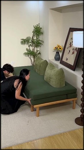 Custom Convertible Sofa Bed for Small Spaces Size and Color Personalized by Androf