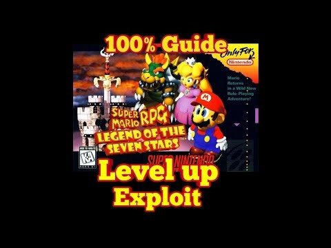 Invincibility Star Level Up Glitch - SUPER MARIO RPG (Snes Original)