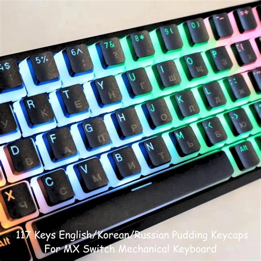 Pudding Keycap Set, Russian, Korean, PBT Double Shot Keycaps, OEM Profile RGB Shine Through Keycap - Etsy Canada