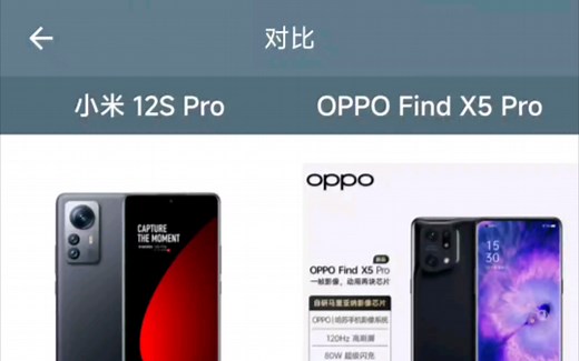 小米12spro对比oppo findx5pro。（手机性能排行）