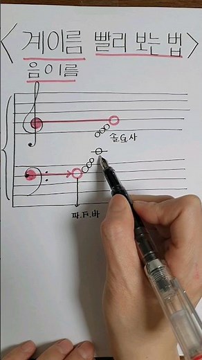 음악이론] 계이름 빨리 보는 법 / 낮은음자리표 / 높은음자리표