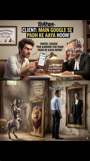 जब कोई क्लाइंट गूगल से लॉ पढ़ के वकील साहब को पढ़ाए....