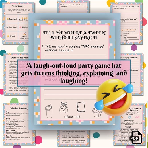 Printable Game for Tween Girls, Girl Party Game, Instant Downloadable Fun! - Etsy