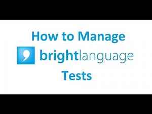 How To Manage Bright Language Tests (En)