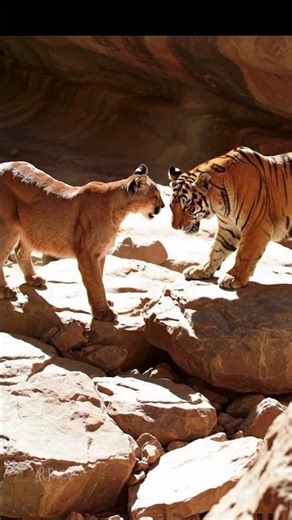 Puma vs tiger #puma #animals #wildlife