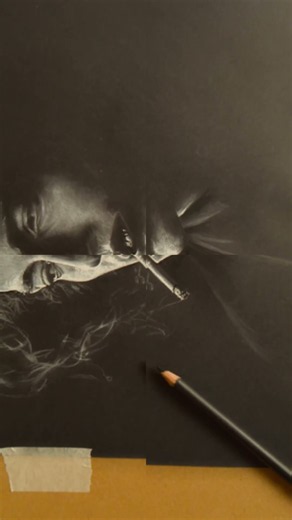 I like to focus on the transition between light and dark. Bob Dylan Portrait completed.