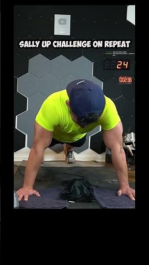 Sally Up Challenge on Repeat – I owed 70 pushups for new followers. Of course we make it harder 🤝🫡
