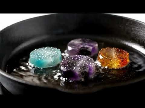 Crystal Cooking ASMR 💎 | Magical Sizzling Sounds & Shimmering Visuals