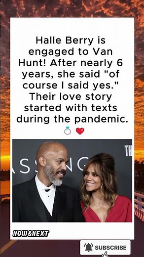 Halle Berry Says Yes to Van Hunt 💍 #shorts #halleberry #vanhunt #engaged