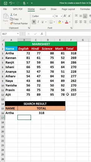 How to create a search box in Excel using VLOOKUP #exceltutorial #exceltips #exceltricks #excel