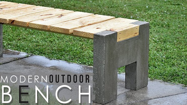 I Built A Modern Concrete Bench!