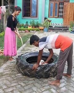 16K views · 75 reactions | Old big tyre swing making _ Recycling ideas #recycling #useful #old #tyre #diy #fun | Deep's CRAFT | Facebook