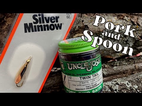 Johnson's Silver Minnow Spoon and Uncle Josh Pork Rind Baits