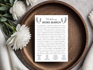 Printable Wedding Word Search Game | Activities for Reception - Etsy